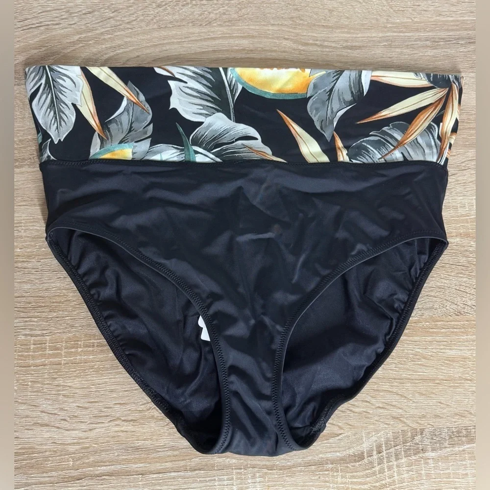 Fantasie XL Bamboo Grove Fold Over Brief Multi Print Bikini Swim Pant